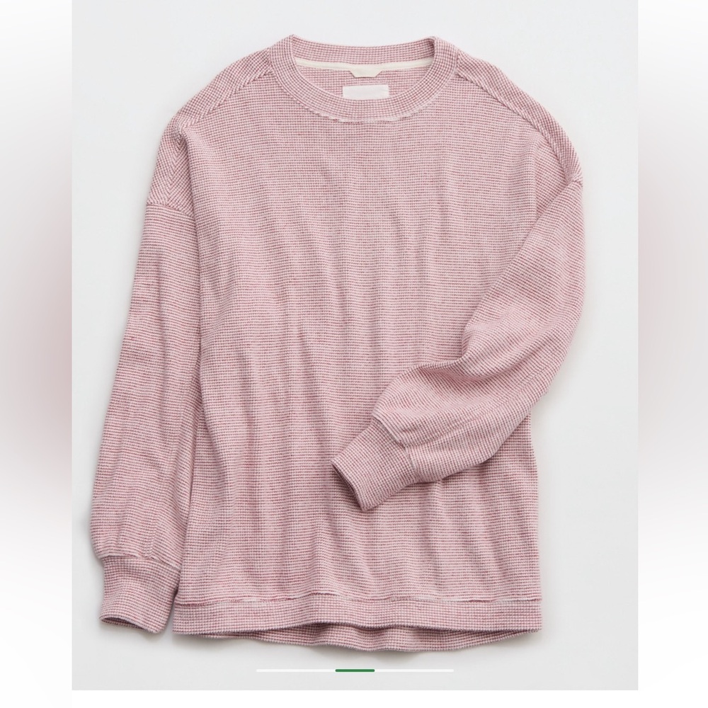 Aerie Getaway Waffle Sweatshirt🍒 - Picture 3 of 11